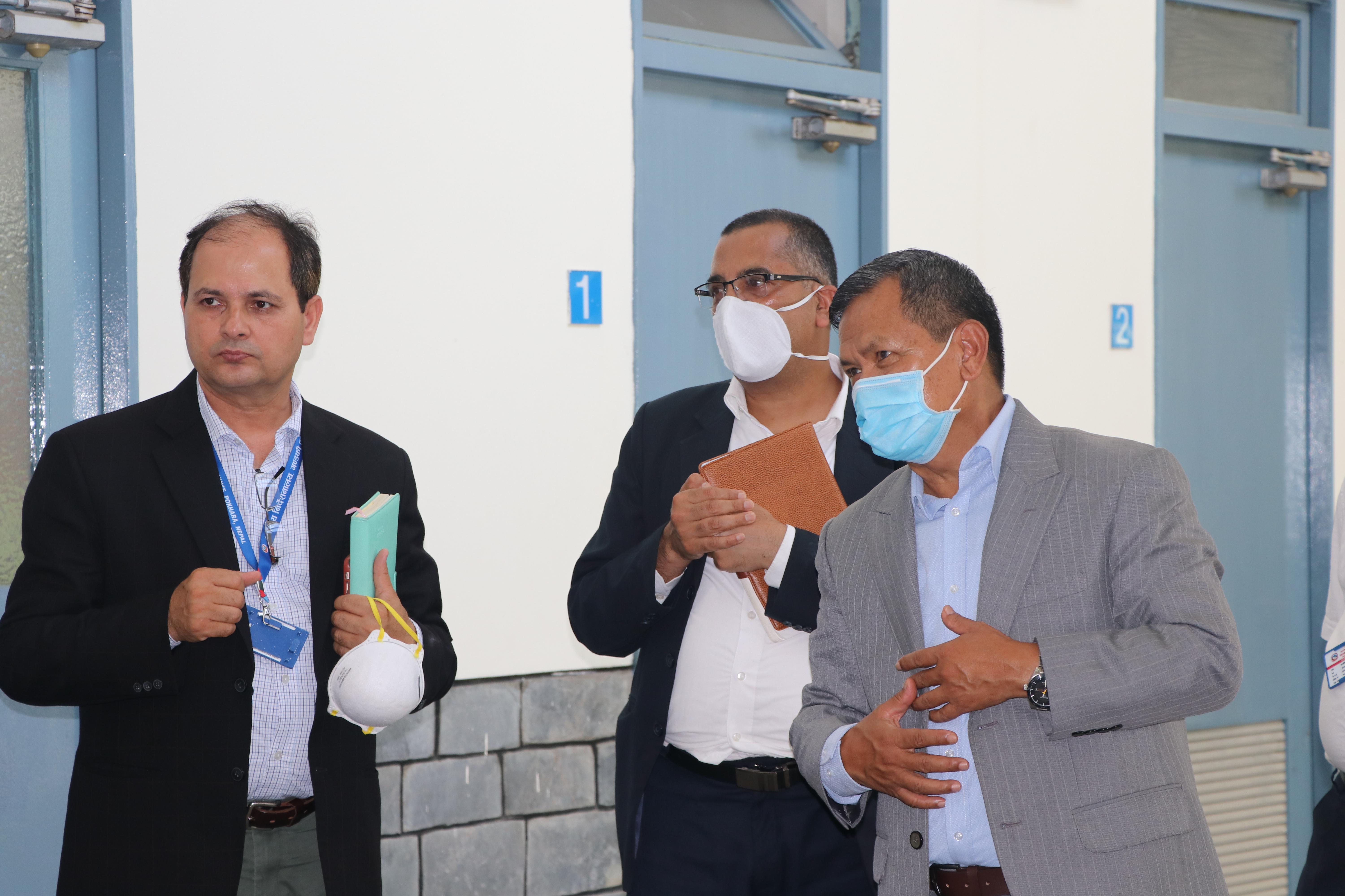 Hon Chief Minister Prithvi Subba Gurung visits the PCR labs and appreciates the wonderful teamwork and the outcomes.