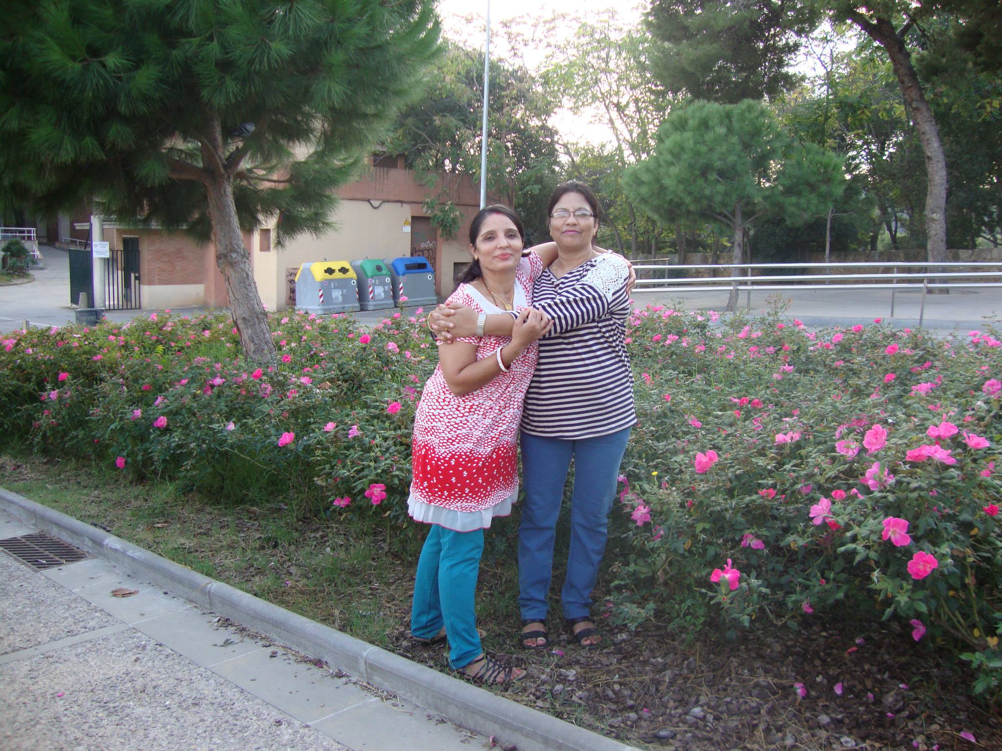 Narayani Bhauju and Paru in Barcelona.