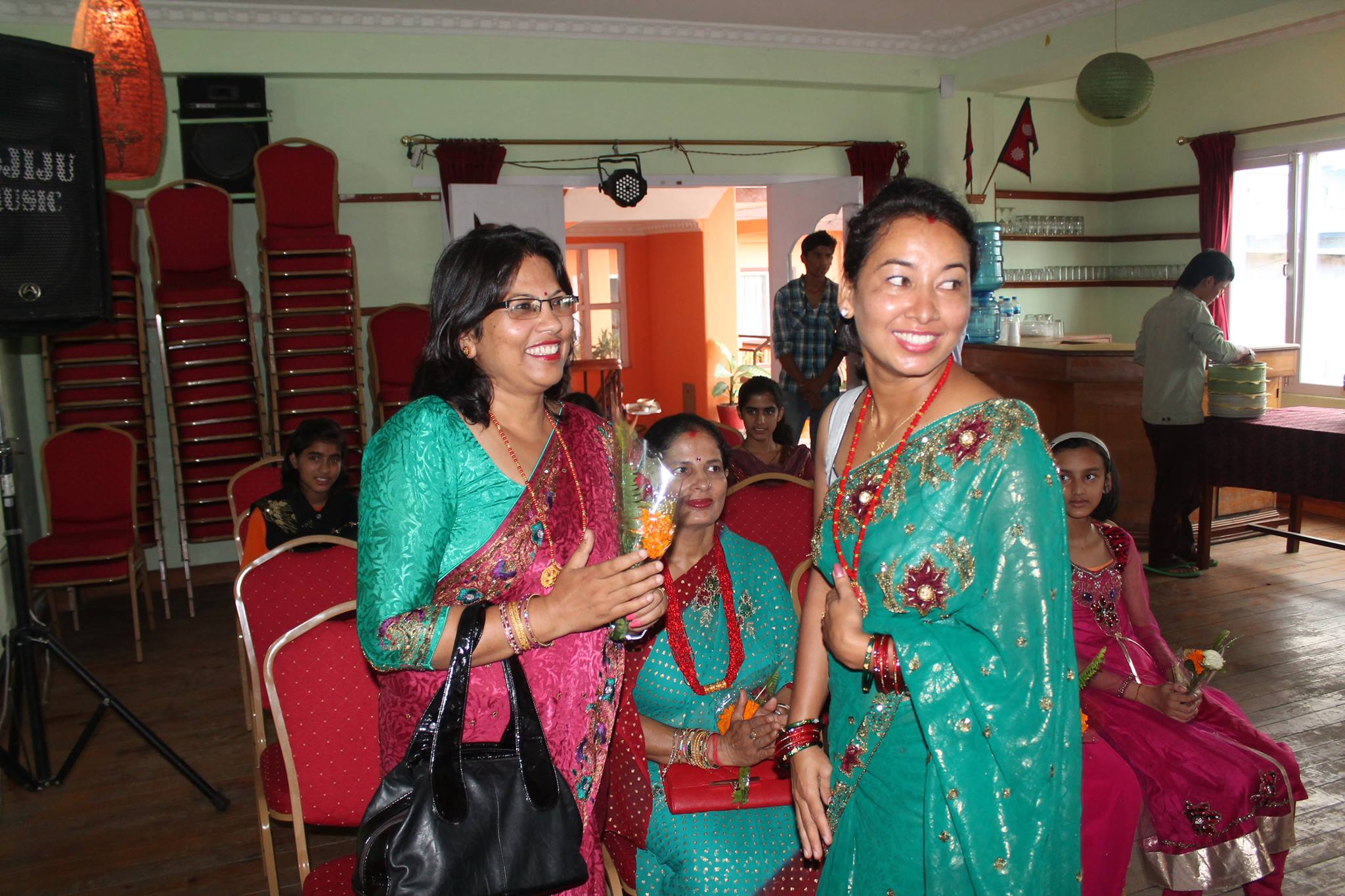 Paru being received in one of the Rotary functions held in Pokhara.