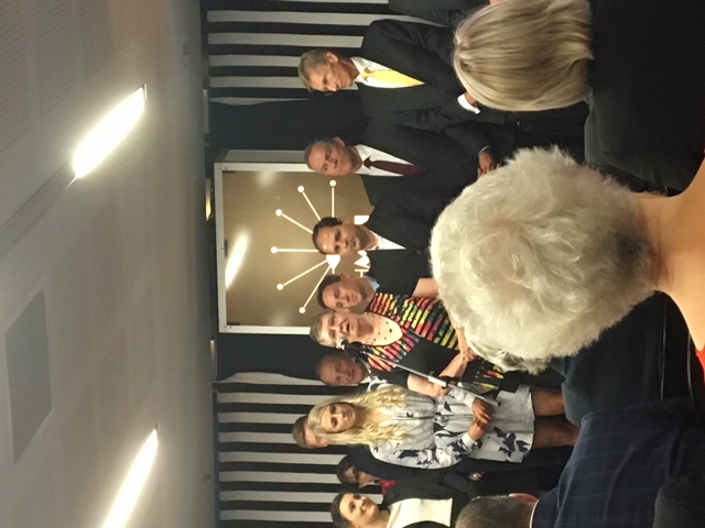 The Hunter Medical Research Institute's (HMRI) Awards Night. Jennie Thomas AM who is a Life Governer of the HMRI introduced Awardees of the year 2016.